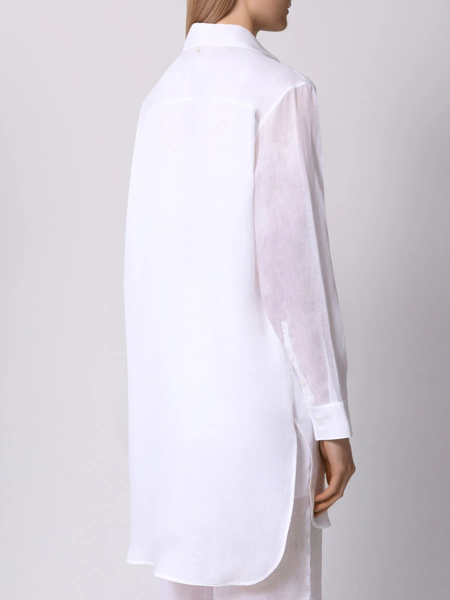 Блуза из рами LORENA ANTONIAZZI E2447CA44A_4248 100, размер 44, цвет белый - фото 3