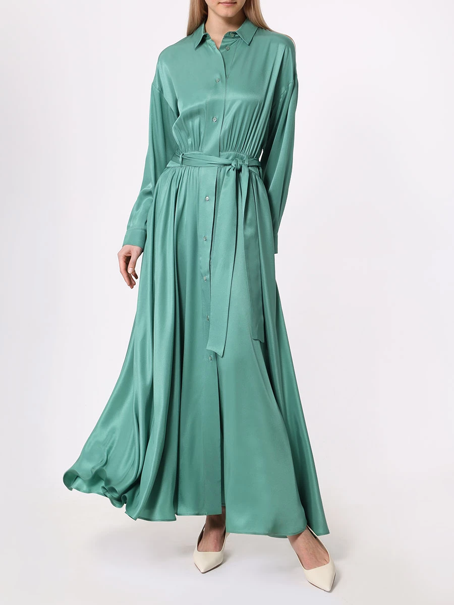 Платье однотонное LORENA ANTONIAZZI E2444AB83B/3612 614 Зеленый  Фото 2