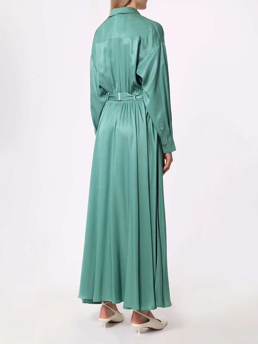 Платье однотонное LORENA ANTONIAZZI E2444AB83B/3612 614 Зеленый  Фото 3
