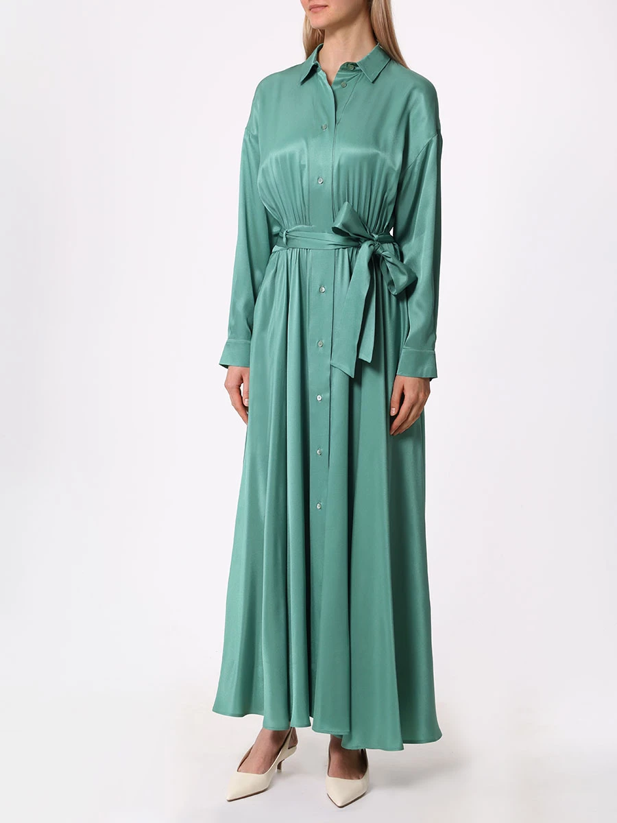 Платье однотонное LORENA ANTONIAZZI E2444AB83B/3612 614 Зеленый  Фото 4