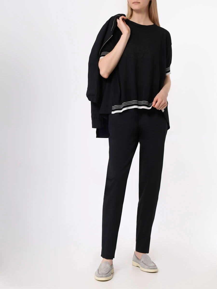 Футболка трикотажная LORENA ANTONIAZZI N2488TS16AP/3612/0999 Черный  Фото 2