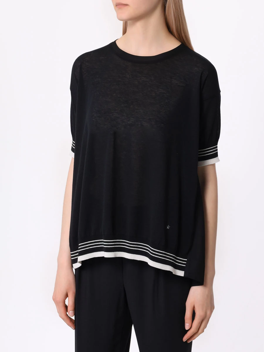 Футболка трикотажная LORENA ANTONIAZZI N2488TS16AP/3612/0999 Черный  Фото 4