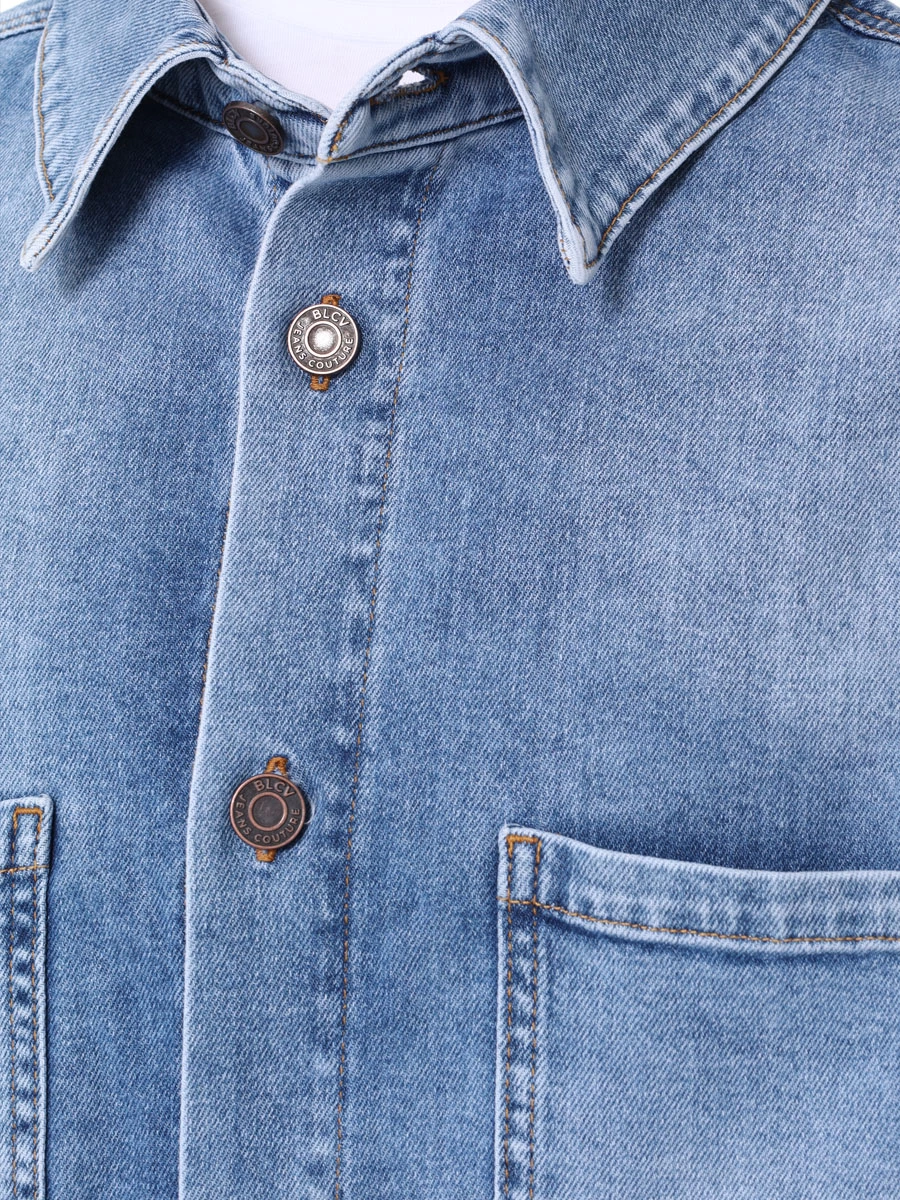 Рубашка джинсовая BLCV Hallstrom Vintage, размер 44, цвет голубой - фото 5