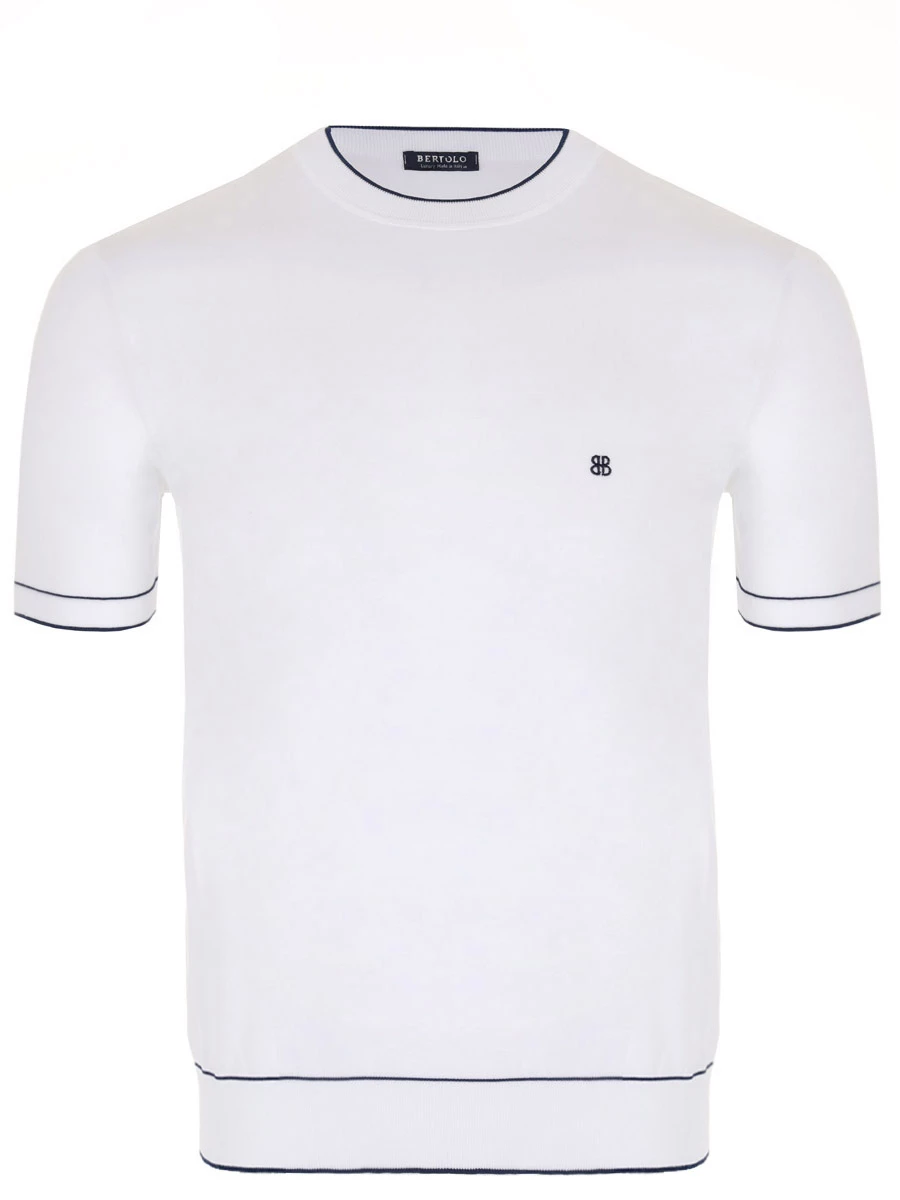 Футболка хлопковая BERTOLO LUXURY MENSWEAR 902204/002056/5245 Белый 