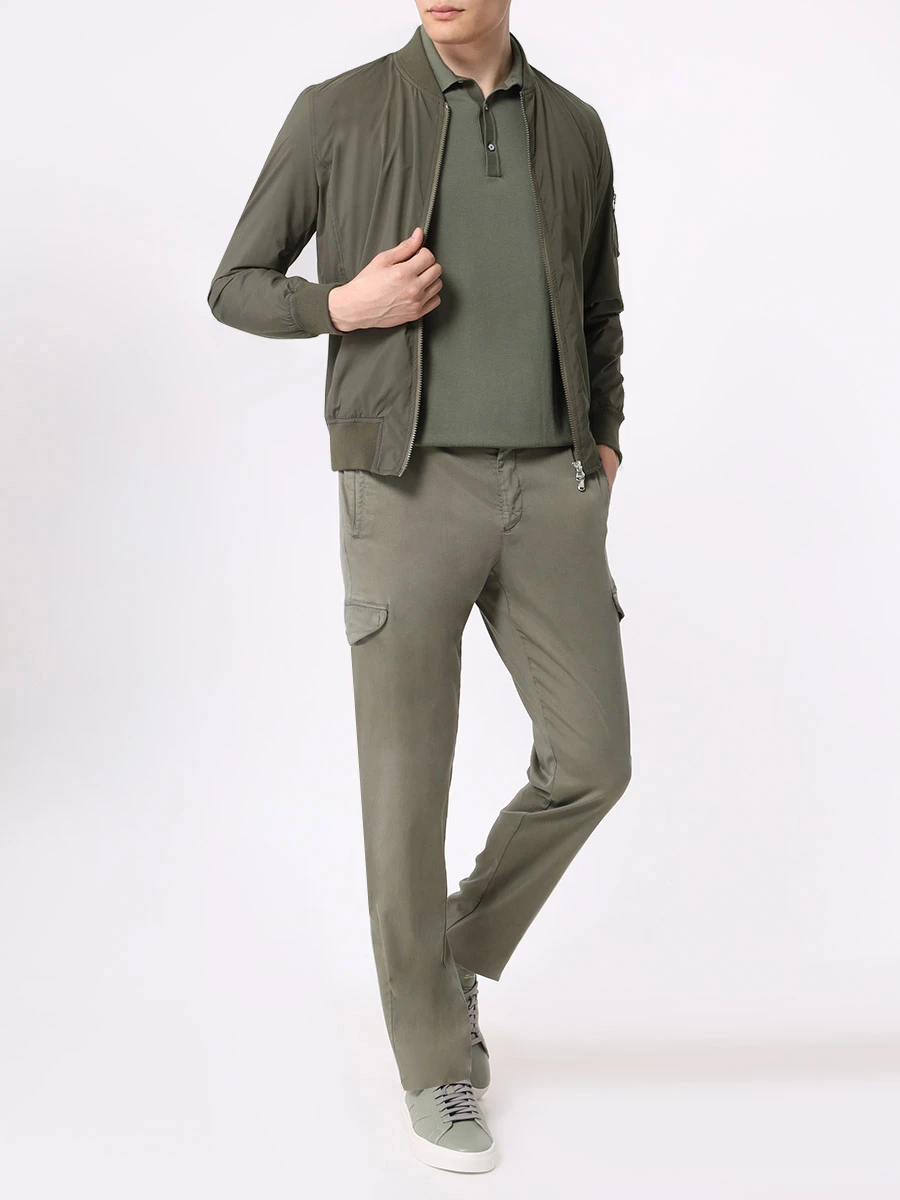 Поло хлопковое BERTOLO LUXURY MENSWEAR 902269/000063/094 Зеленый  Фото 2