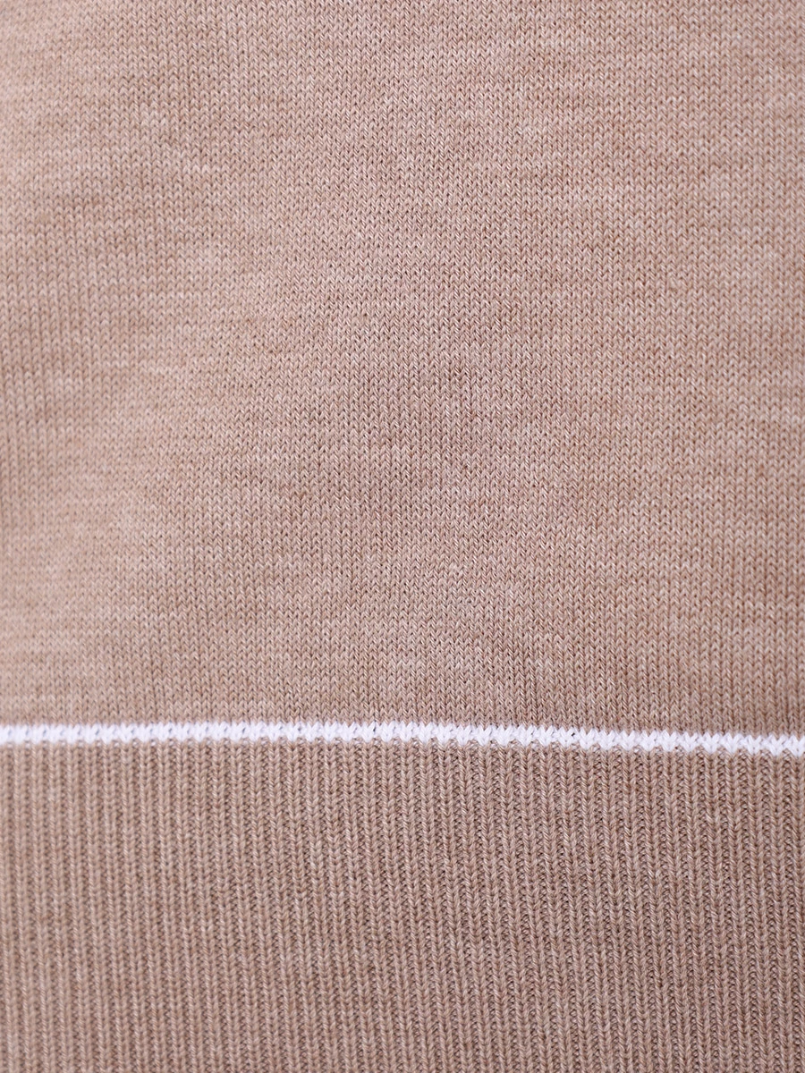 Футболка хлопковая BERTOLO LUXURY MENSWEAR 902204/002056/555 Бежевый  Фото 6