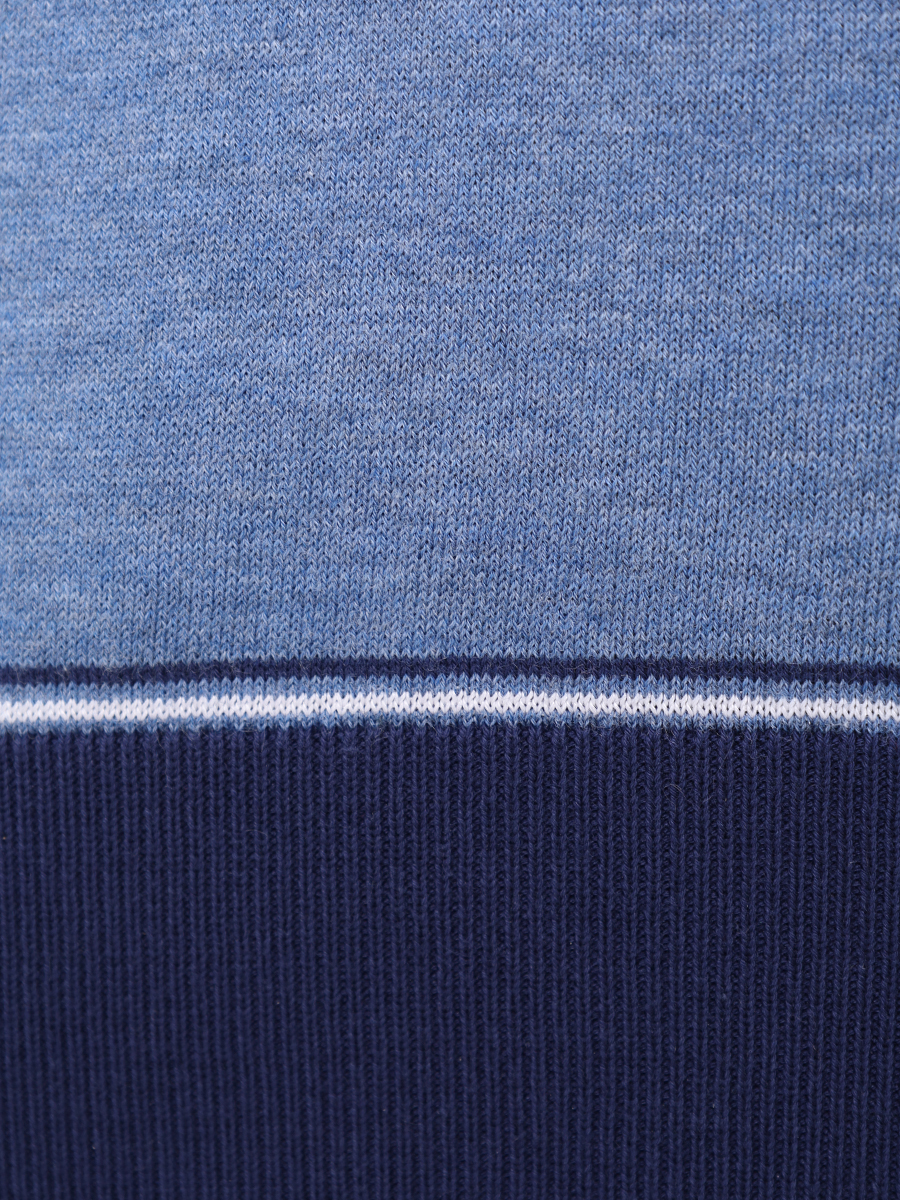 Поло хлопковое BERTOLO LUXURY MENSWEAR 902332/002443/381 Синий  Фото 6
