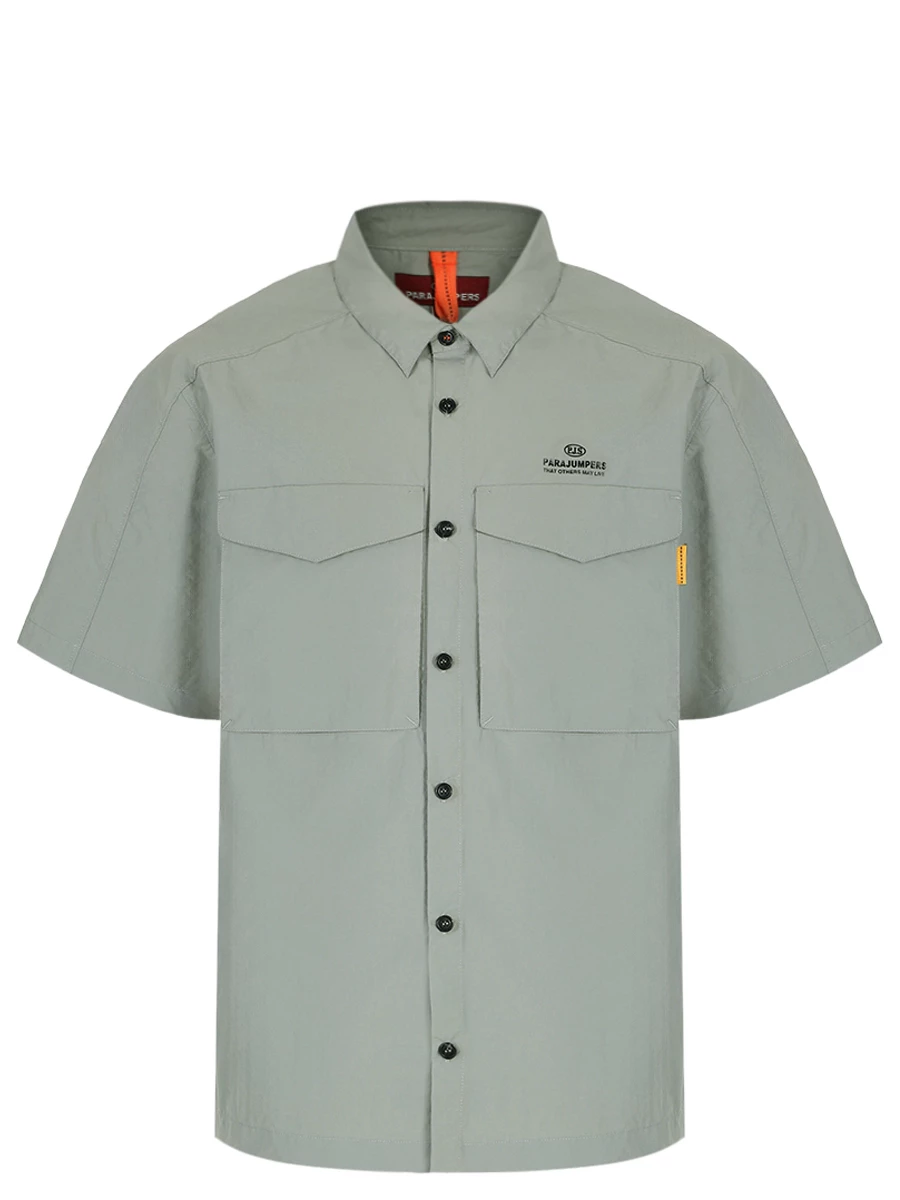 Рубашка однотонная PARAJUMPERS 24SM-PMSISJ03 PETE/306, размер 50, цвет зеленый