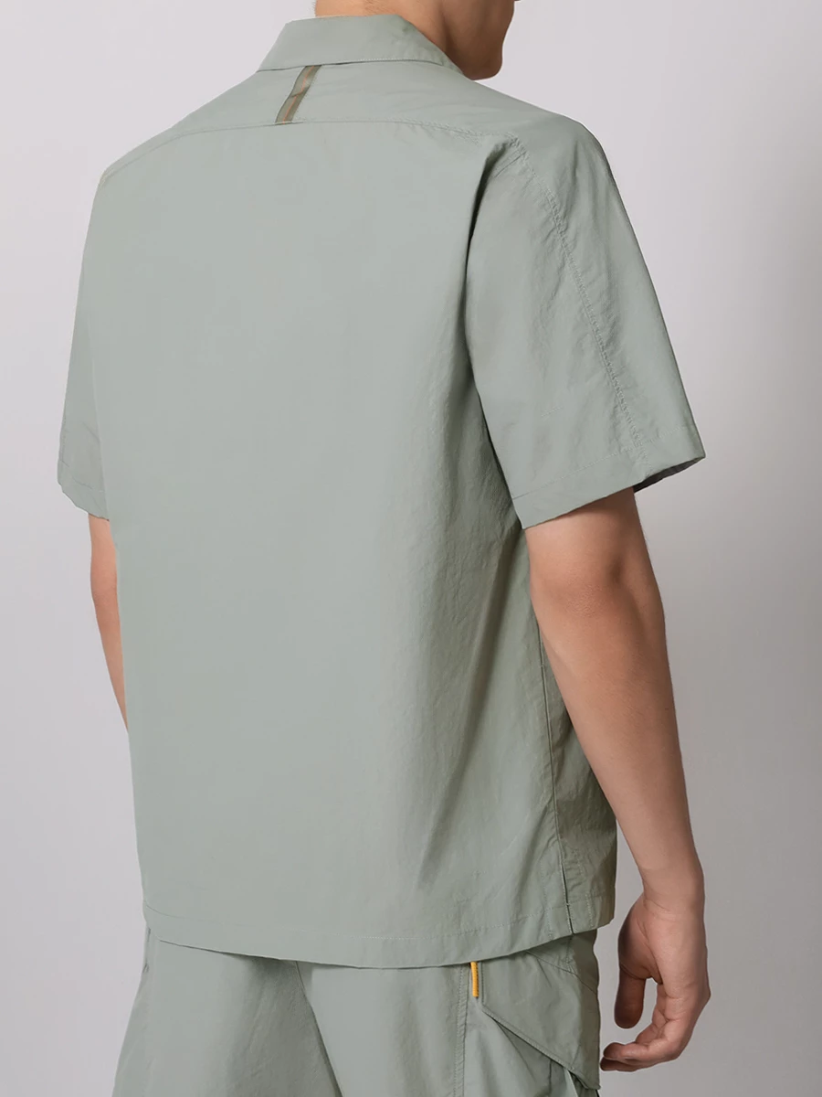 Рубашка однотонная PARAJUMPERS 24SM-PMSISJ03 PETE/306, размер 50, цвет зеленый 24SM-PMSISJ03 PETE/306 - фото 3