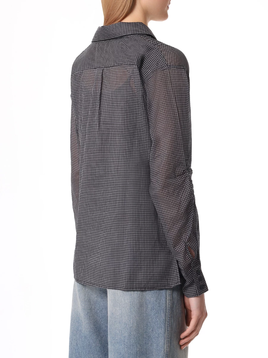 Рубашка хлопковая JULI TOO Cotton, размер 36, цвет черный - фото 3
