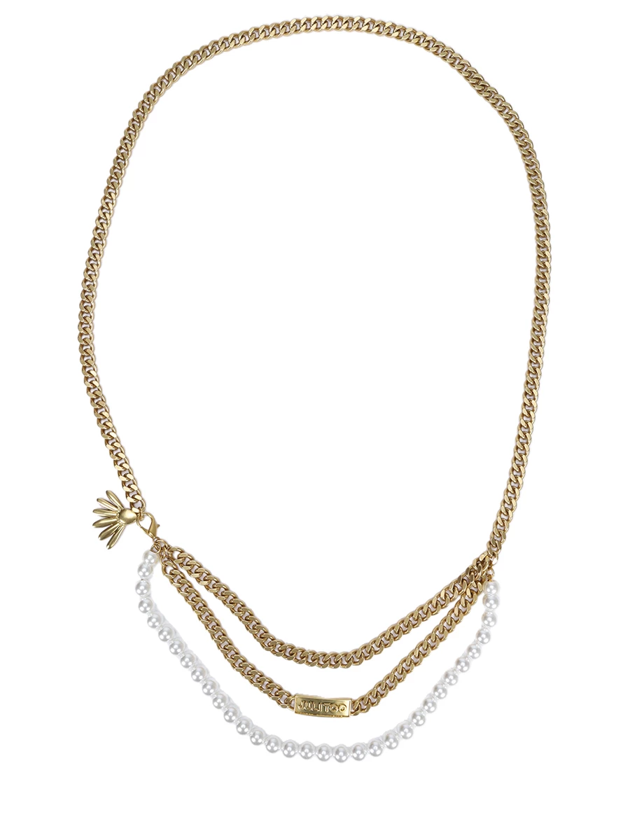 Пояс-цепочка JULI TOO JT Pearl chain, размер Один размер, цвет золотой