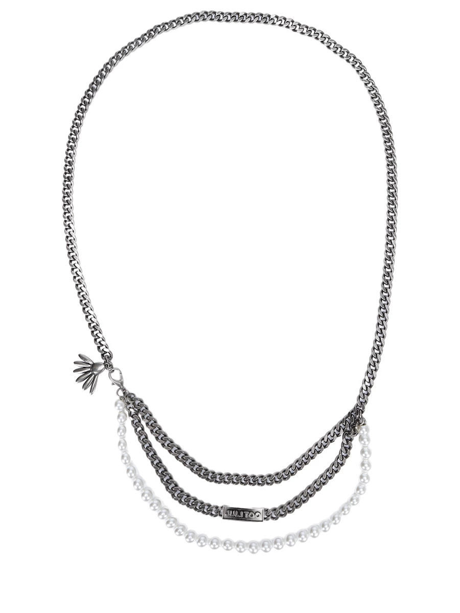 Пояс-цепочка JULI TOO JT Pearl chain, размер Один размер, цвет серебряный