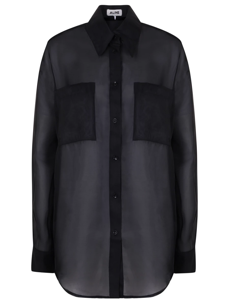 Рубашка из органзы ALINE AL071702, размер 42, цвет черный - фото 1