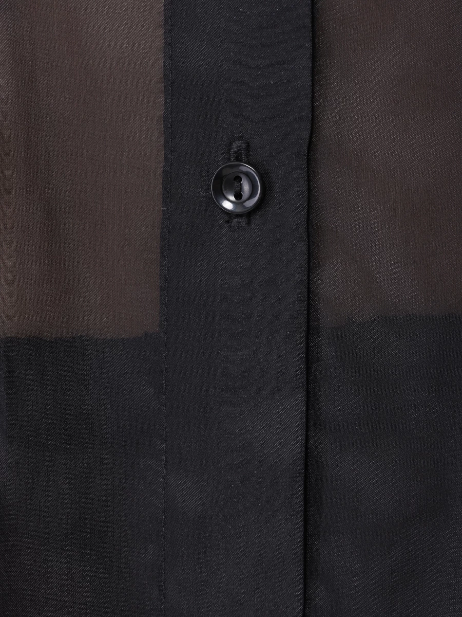 Рубашка из органзы ALINE AL071702, размер 42, цвет черный - фото 6