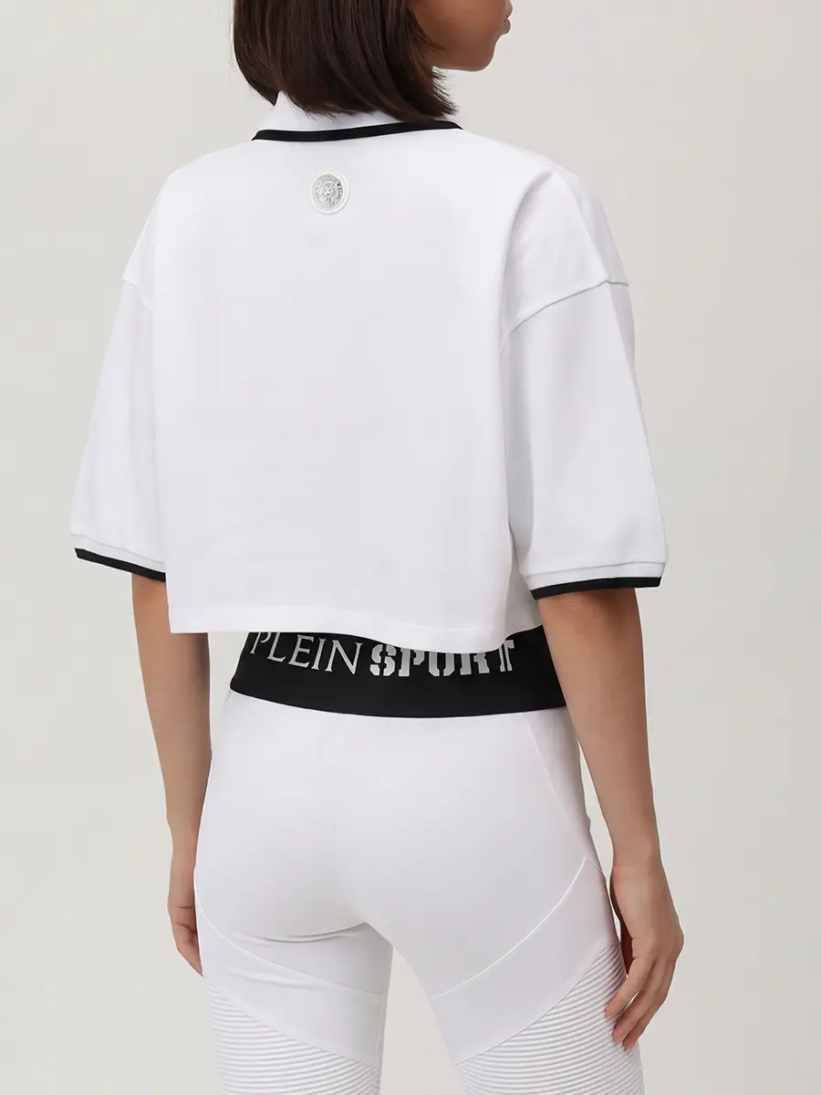 Поло хлопковое PLEIN SPORT WTK3210/01 Белый  Фото 3