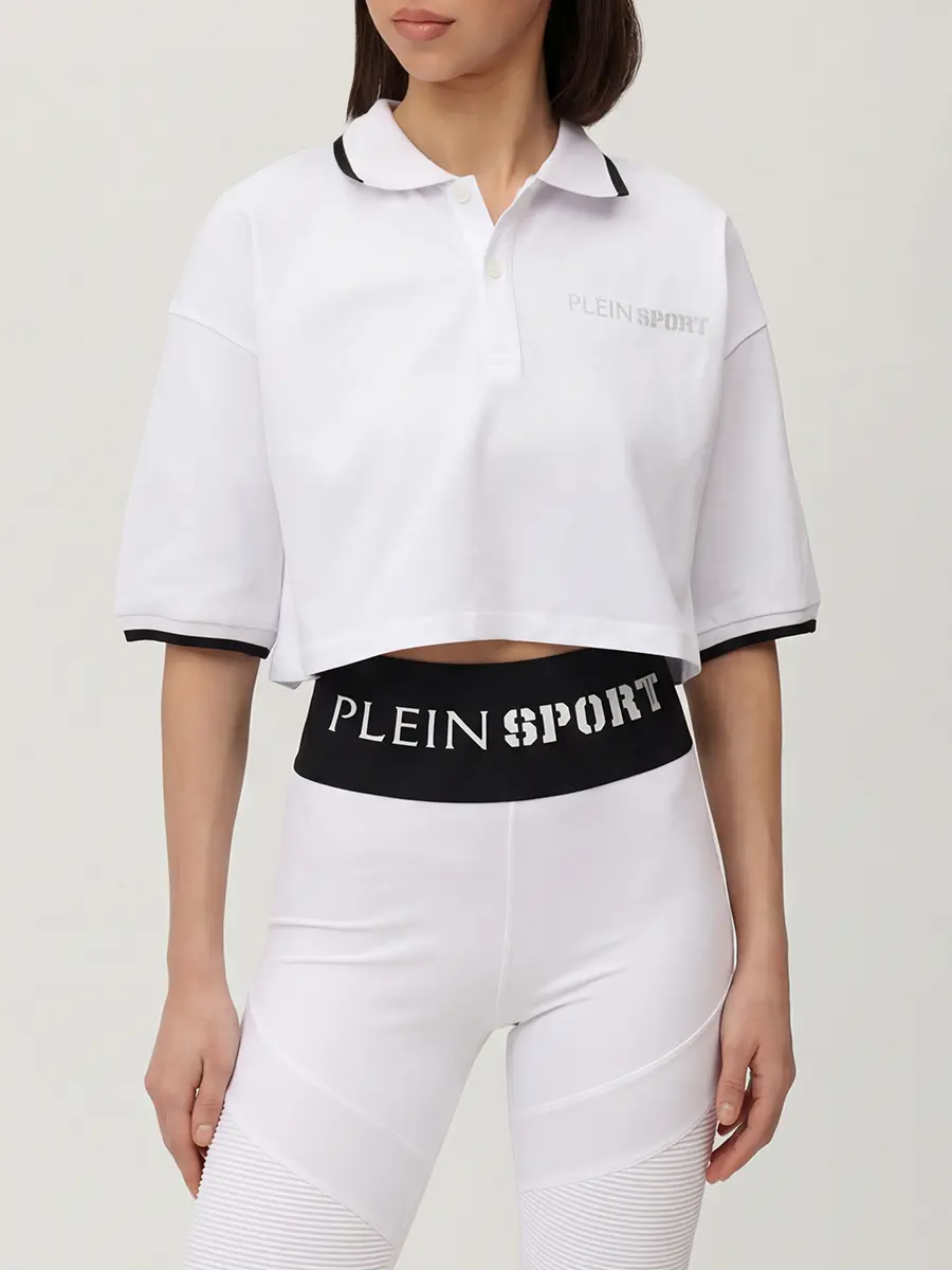 Поло хлопковое PLEIN SPORT WTK3210/01 Белый  Фото 4