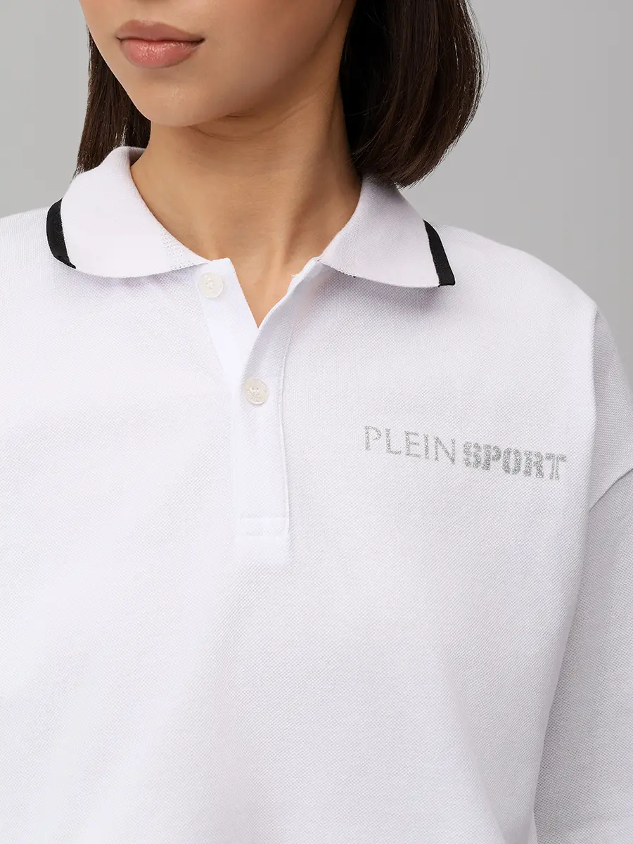 Поло хлопковое PLEIN SPORT WTK3210/01 Белый  Фото 5