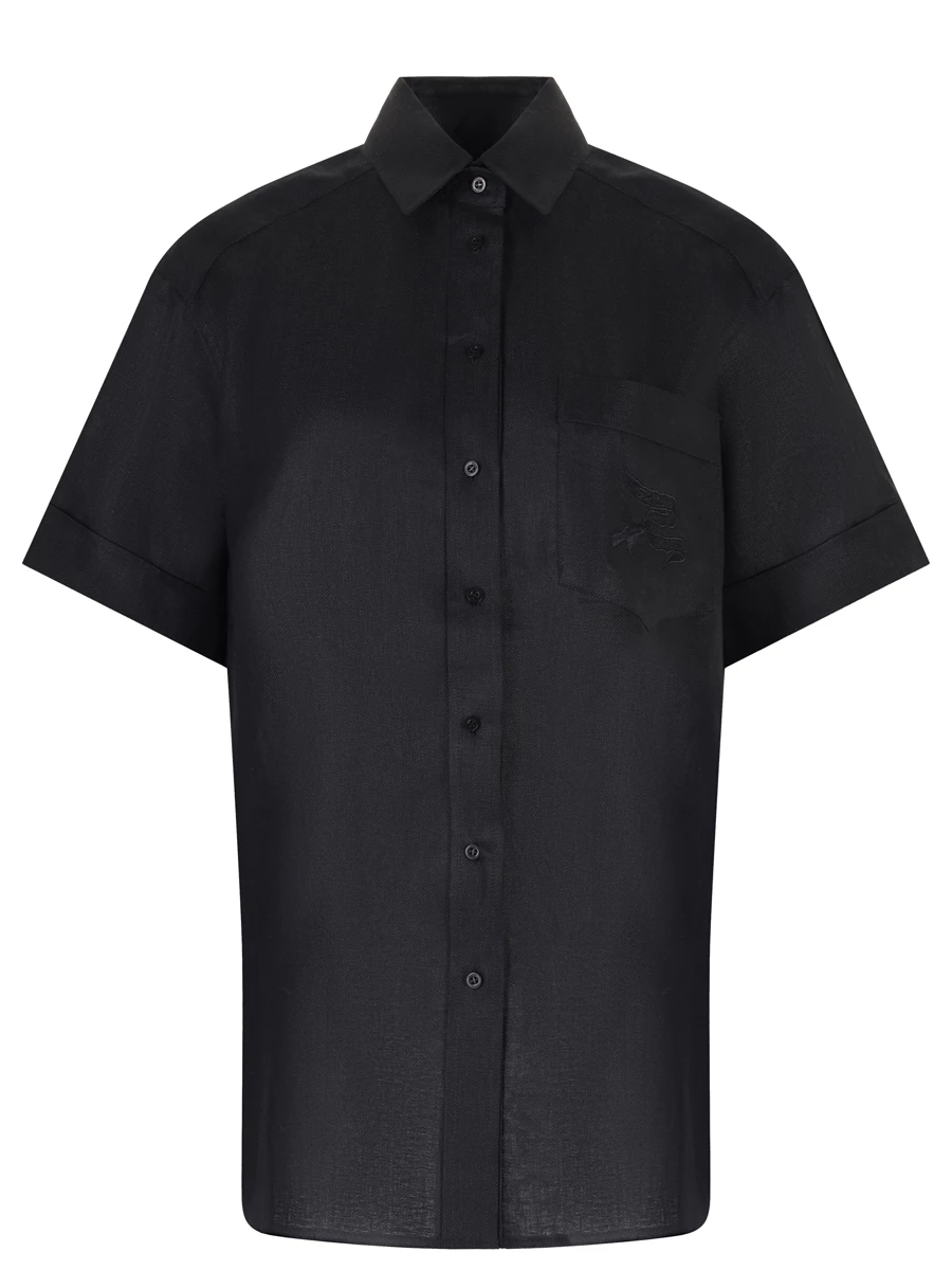 Рубашка льняная SHATU SH3424_248/3, размер 40, цвет черный