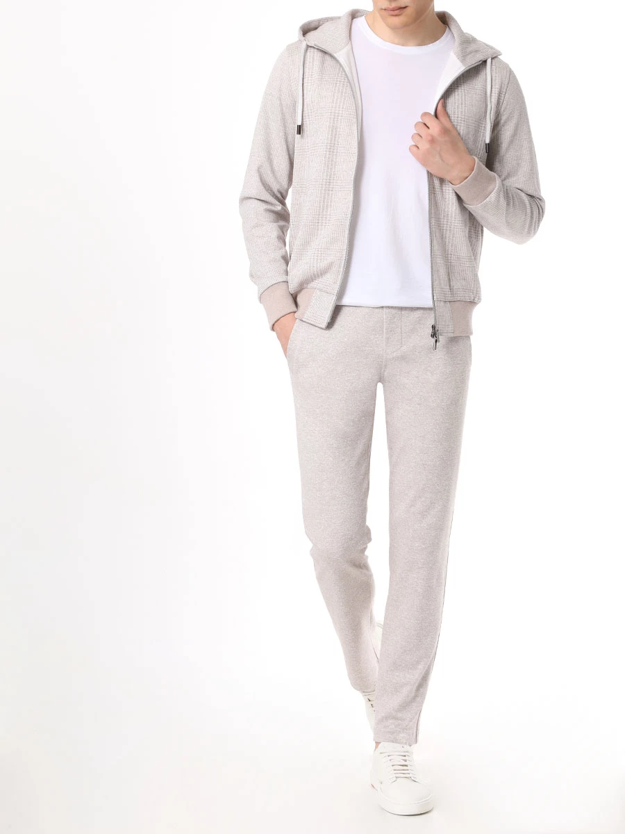 Костюм из хлопка и льна CAPOBIANCO 16M404/16M705.GU00.NATURAL Бежевый  Фото 2