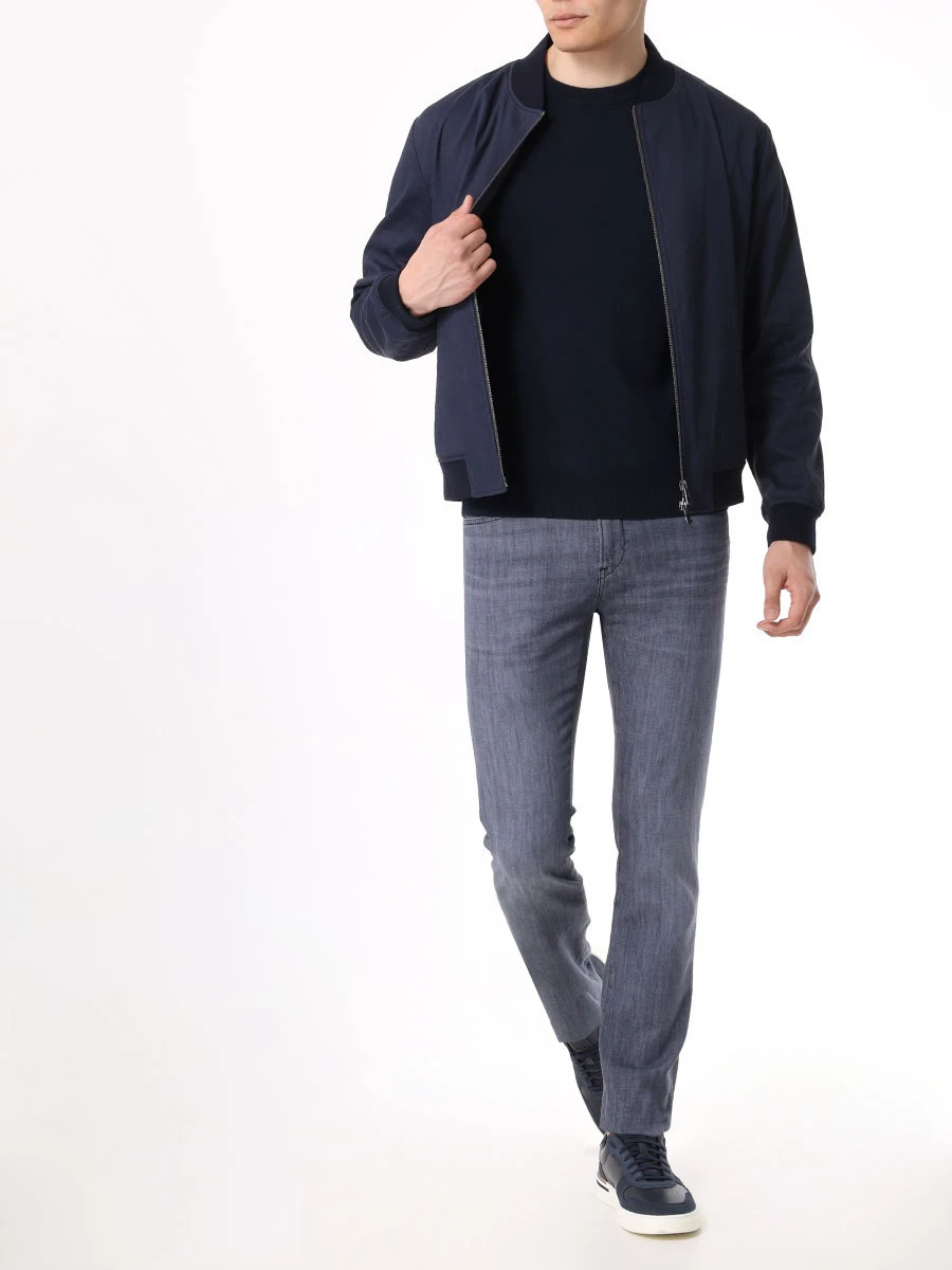 Джемпер хлопковый BOSS 50506018/404 Синий  Фото 2