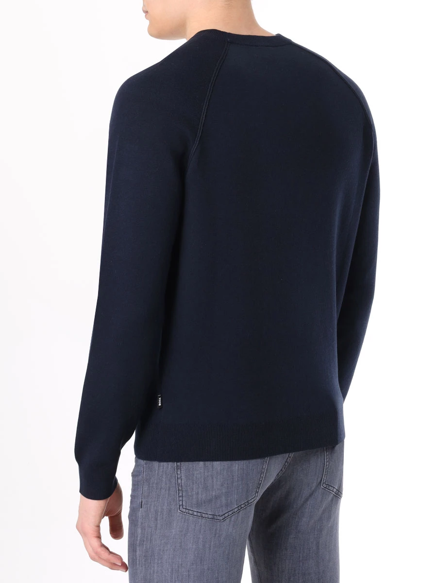 Джемпер хлопковый BOSS 50506018/404 Синий  Фото 3