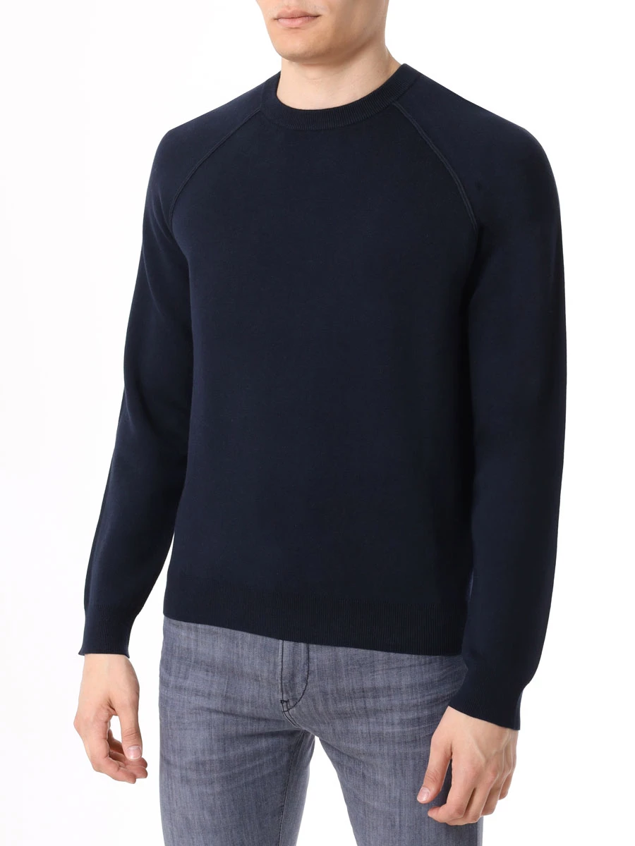 Джемпер хлопковый BOSS 50506018/404 Синий  Фото 4