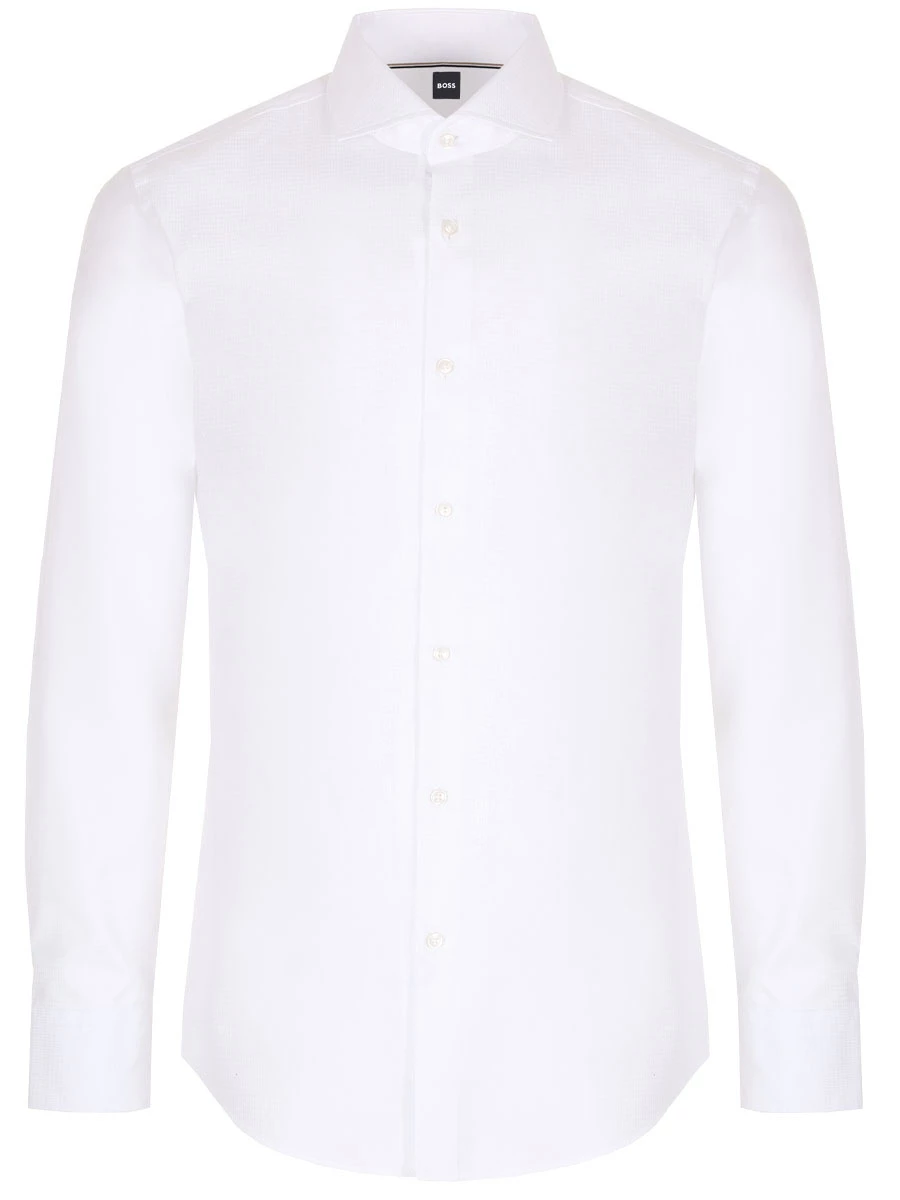 Рубашка Slim Fit BOSS 50502800/100, размер 40, цвет белый 50502800/100 - фото 1