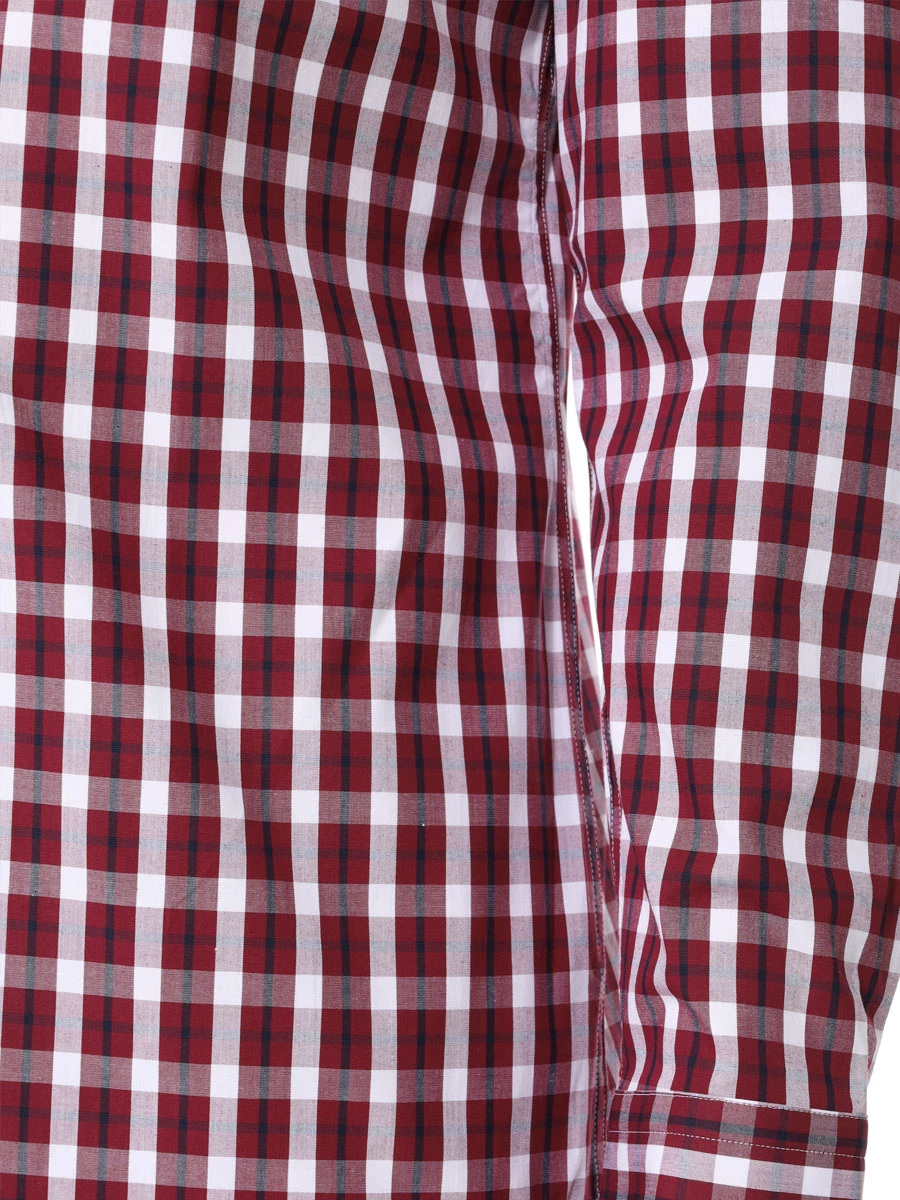 Рубашка Slim Fit хлопковая BOSS 50502628/602, размер 40, цвет бордовый 50502628/602 - фото 5