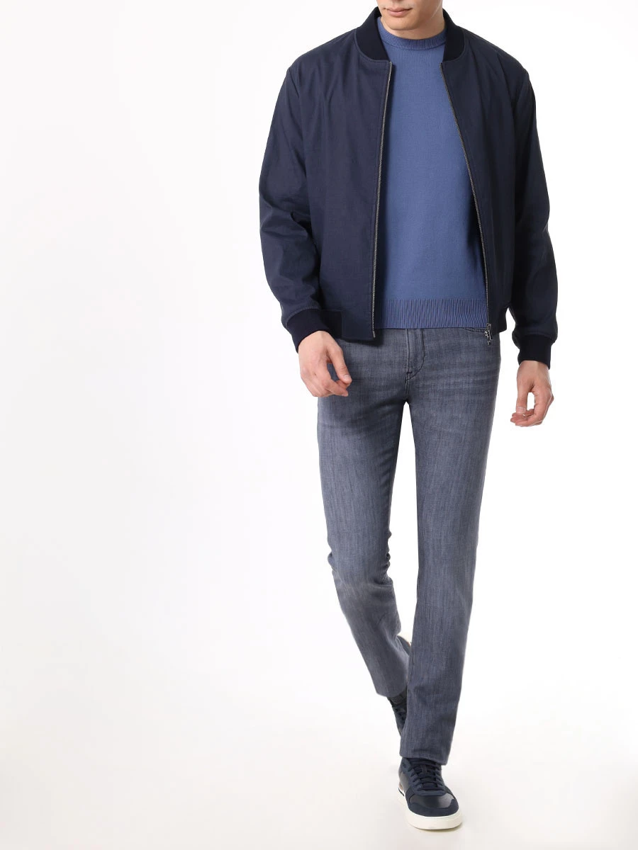 Джемпер хлопковый BOSS 50523634/479 Голубой  Фото 2