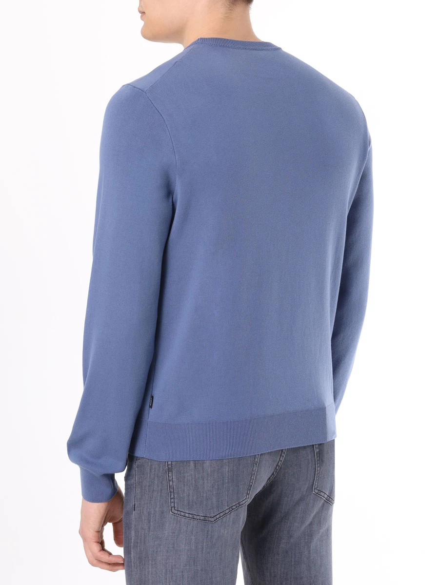 Джемпер хлопковый BOSS 50523634/479 Голубой  Фото 3