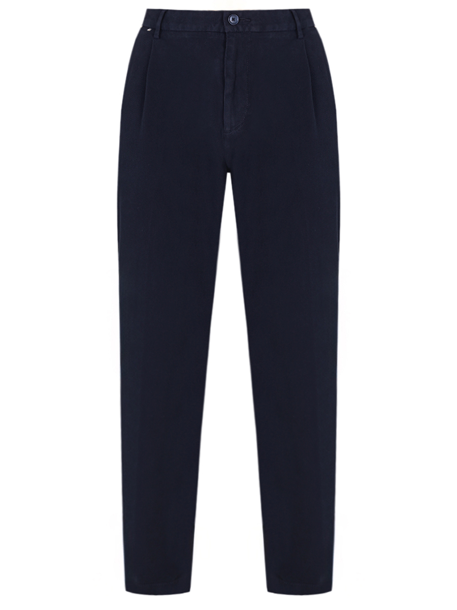 Брюки Regular Tapered Fit хлопковые BOSS