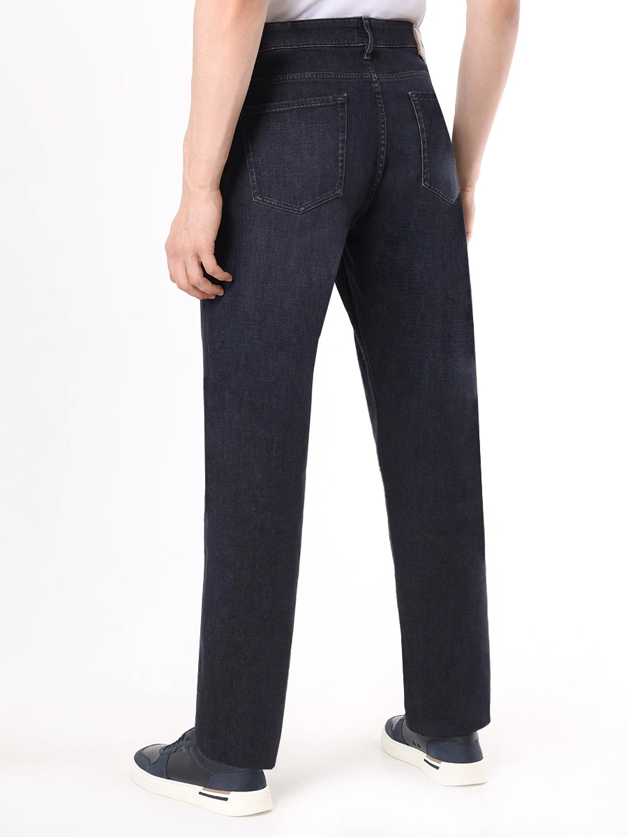 Джинсы Regular Fit хлопковые BOSS 50513627/010 Серый  Фото 3