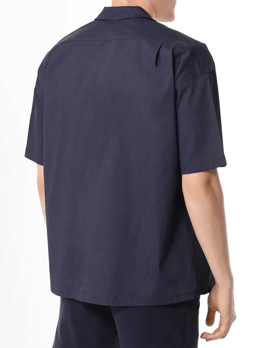 Рубашка Relaxed Fit льняная BOSS 50514390/404, размер 46, цвет синий 50514390/404 - фото 3