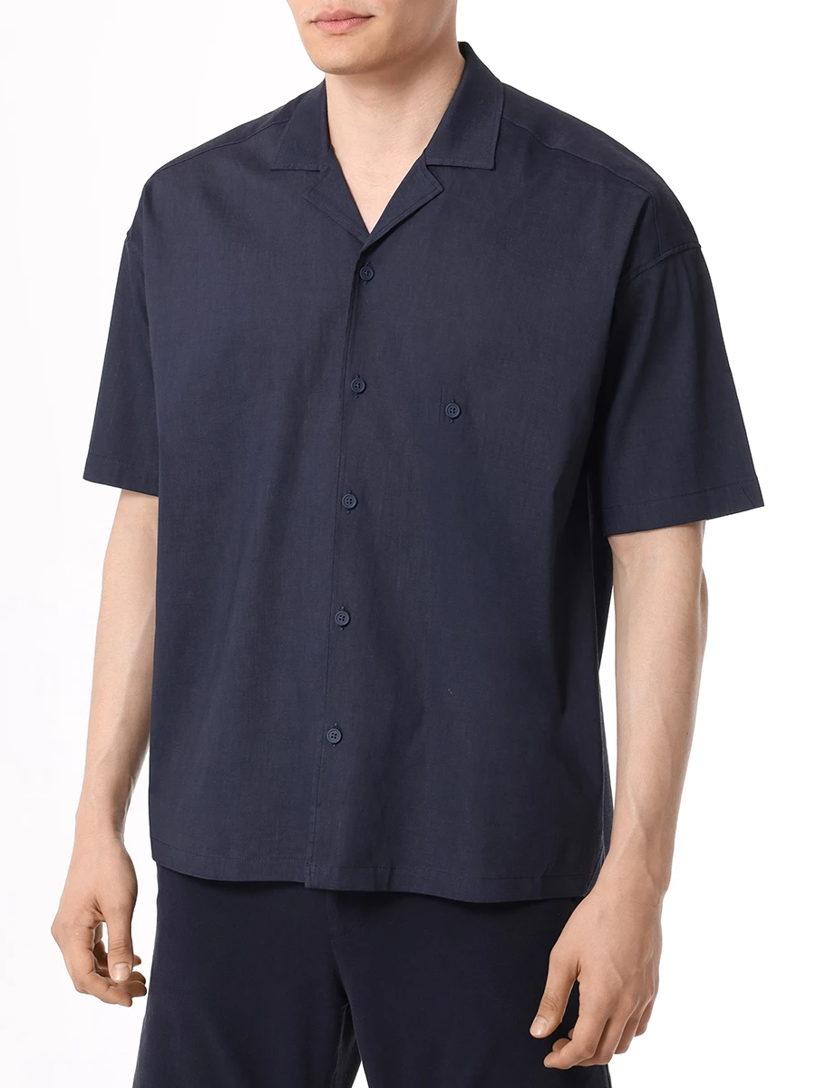 Рубашка Relaxed Fit льняная BOSS 50514390/404, размер 46, цвет синий 50514390/404 - фото 4