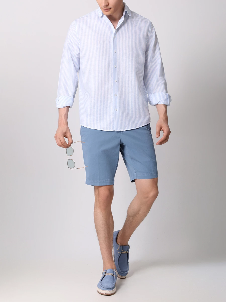 

Шорты Slim Fit хлопковые, Голубой, 50512524/459