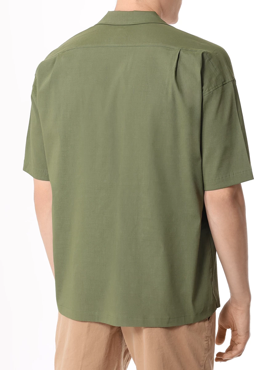 Рубашка Relaxed Fit льняная BOSS 50514390/374, размер 50, цвет зеленый 50514390/374 - фото 3