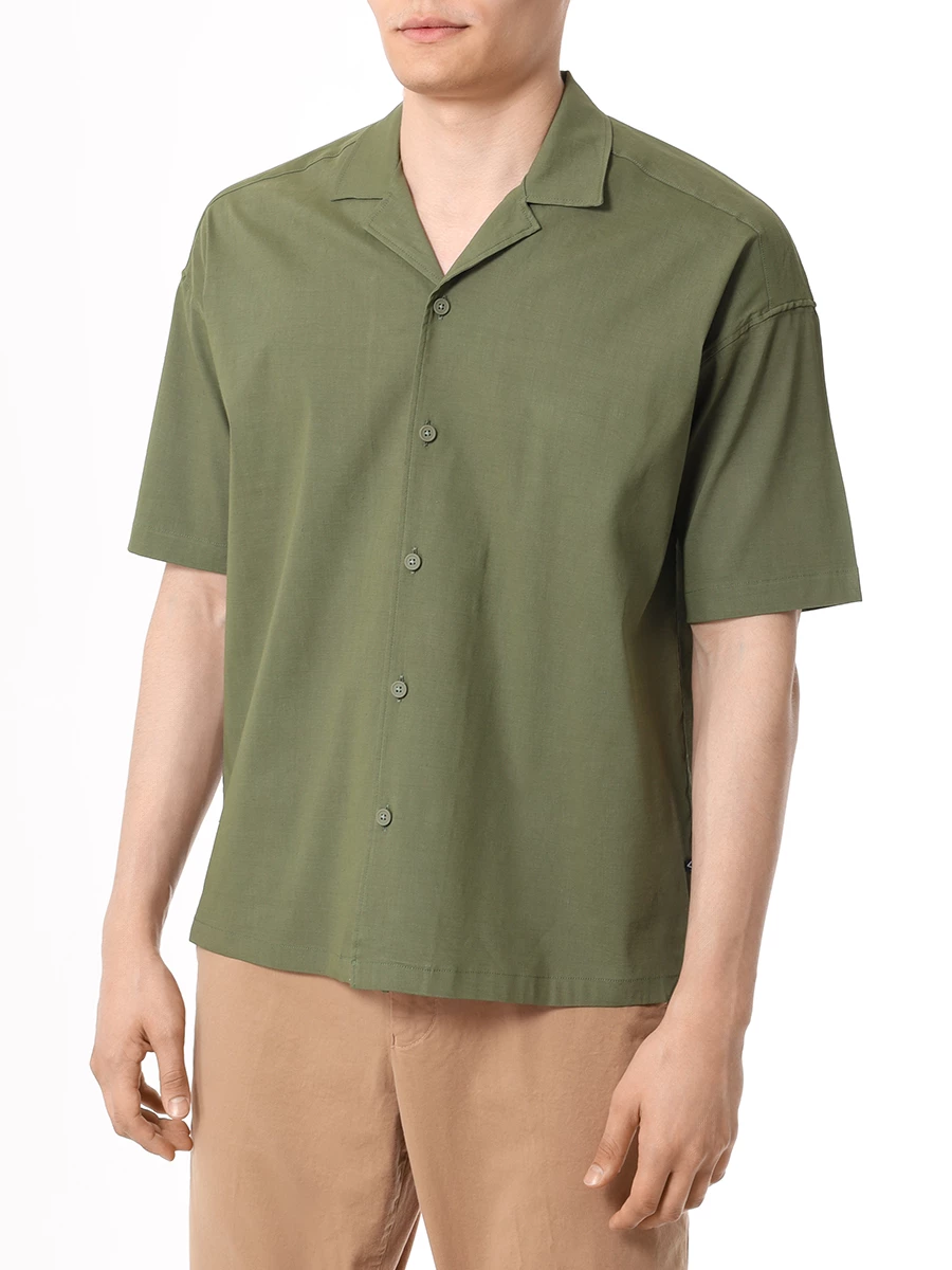 Рубашка Relaxed Fit льняная BOSS 50514390/374, размер 50, цвет зеленый 50514390/374 - фото 4
