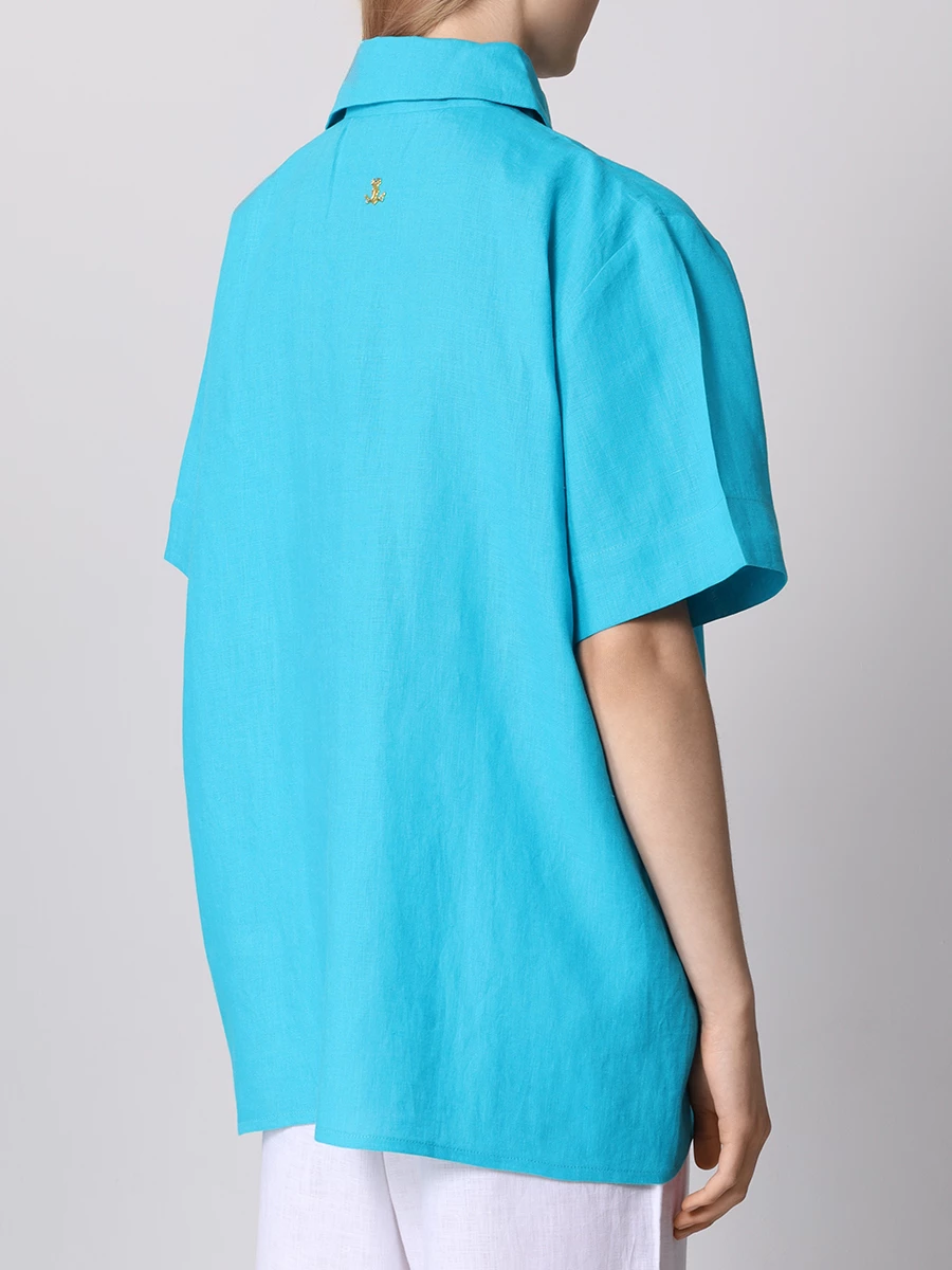 Рубашка льняная LÉAH S23.SH.070.4000.405, размер 40, цвет голубой - фото 3