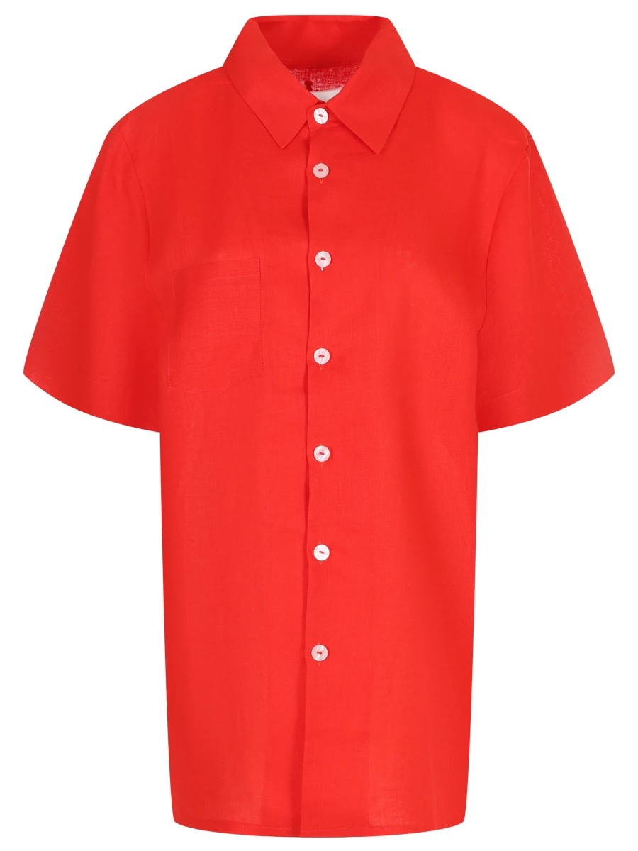 Рубашка льняная LÉAH BC.SH.070.4000.600, размер 40, цвет красный - фото 1