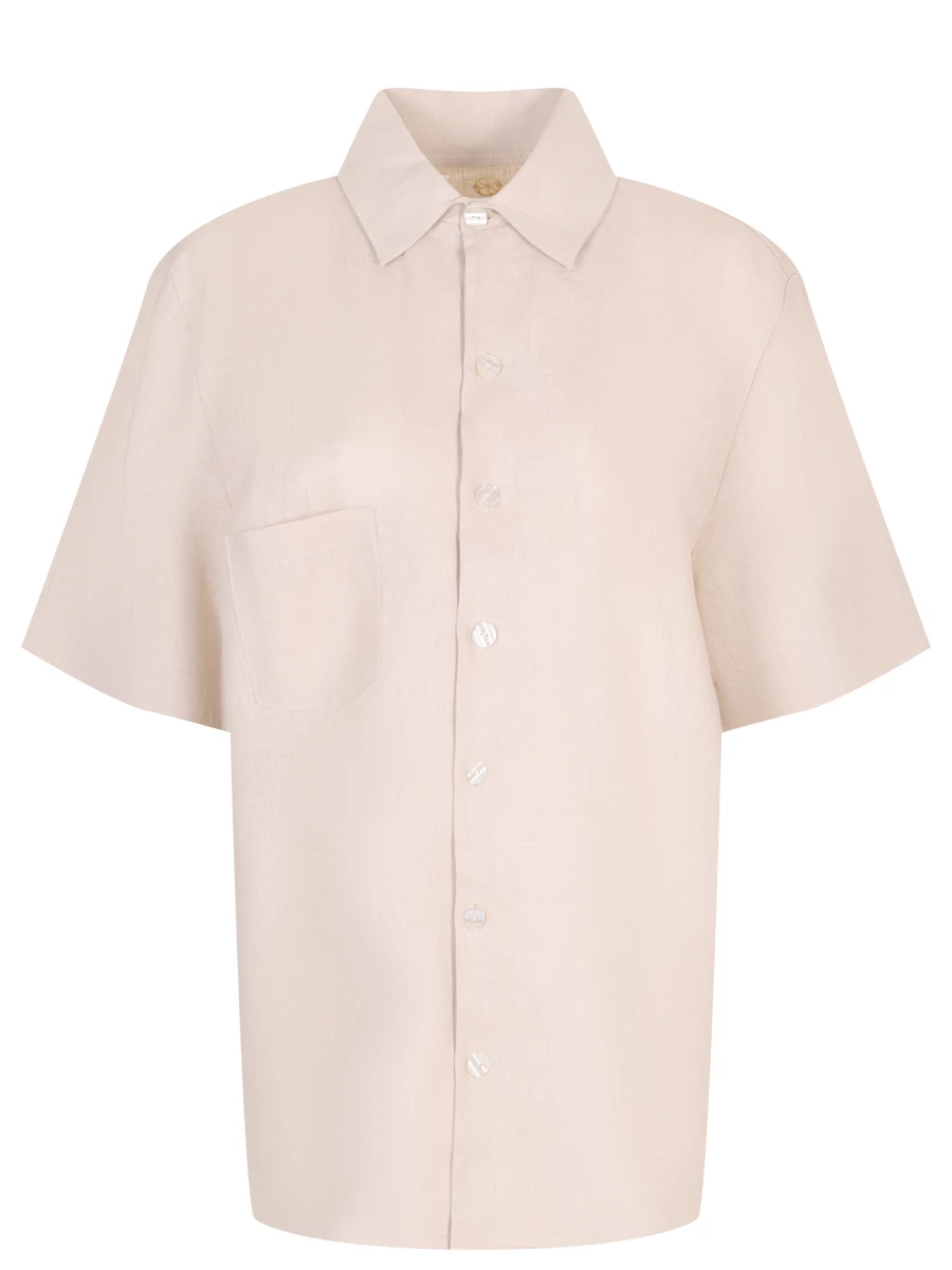 Рубашка льняная LÉAH BC.SH.070.4000.102, размер 40, цвет бежевый - фото 1