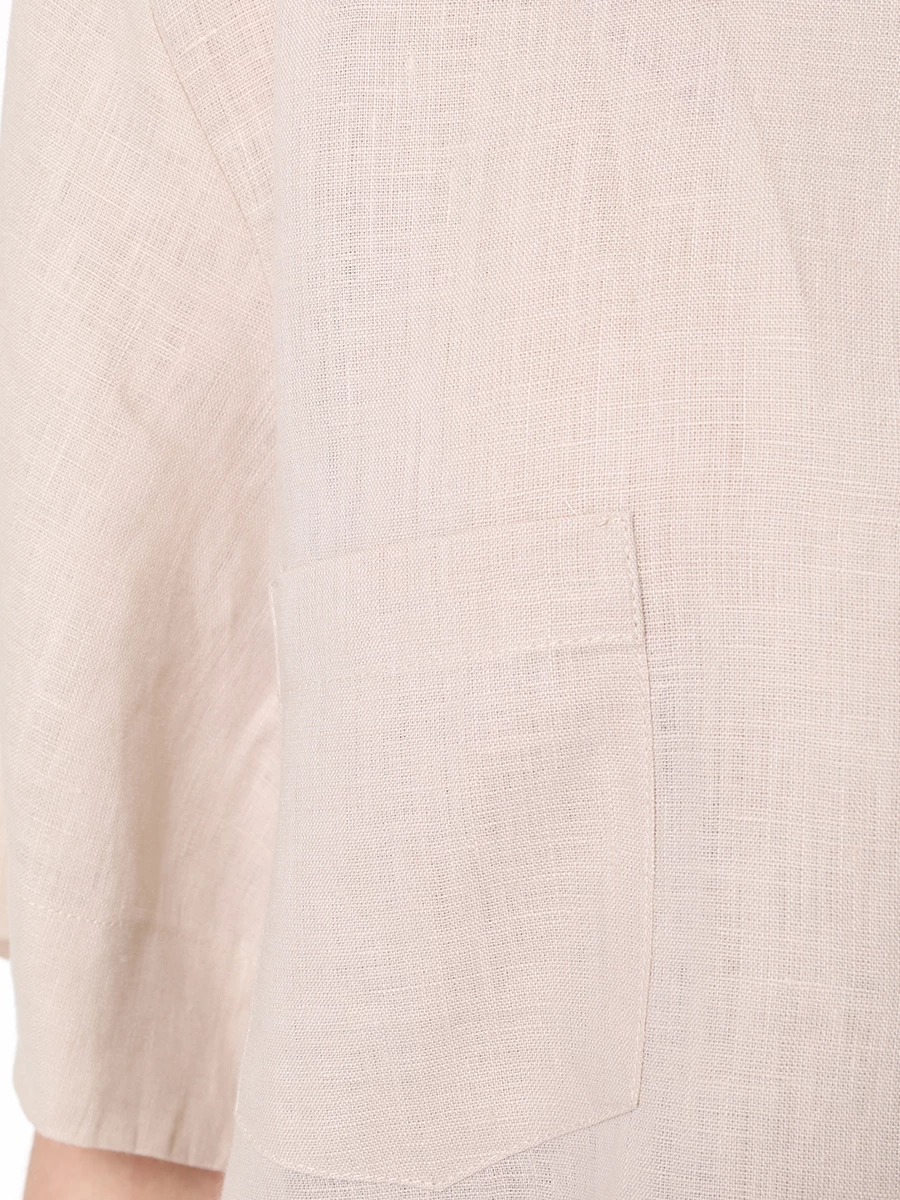 Рубашка льняная LÉAH BC.SH.070.4000.102, размер 40, цвет бежевый - фото 5
