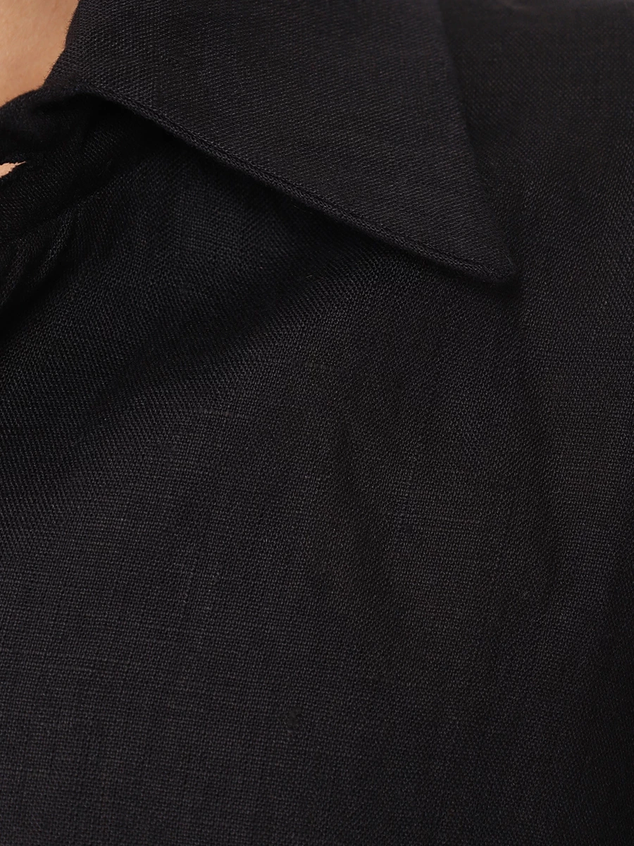 Рубашка льняная LÉAH BC.SH.071.4000.900 Черный  Фото 6