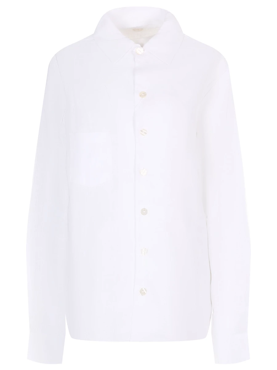 Рубашка льняная LÉAH BC.SH.071.4000.100, размер 40, цвет белый - фото 1