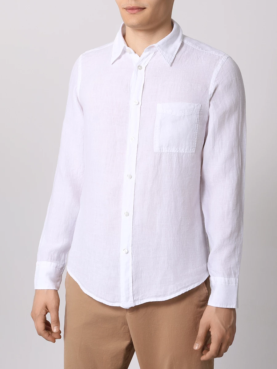 

Рубашка Regular Fit льняная, Белый, 50489344/100