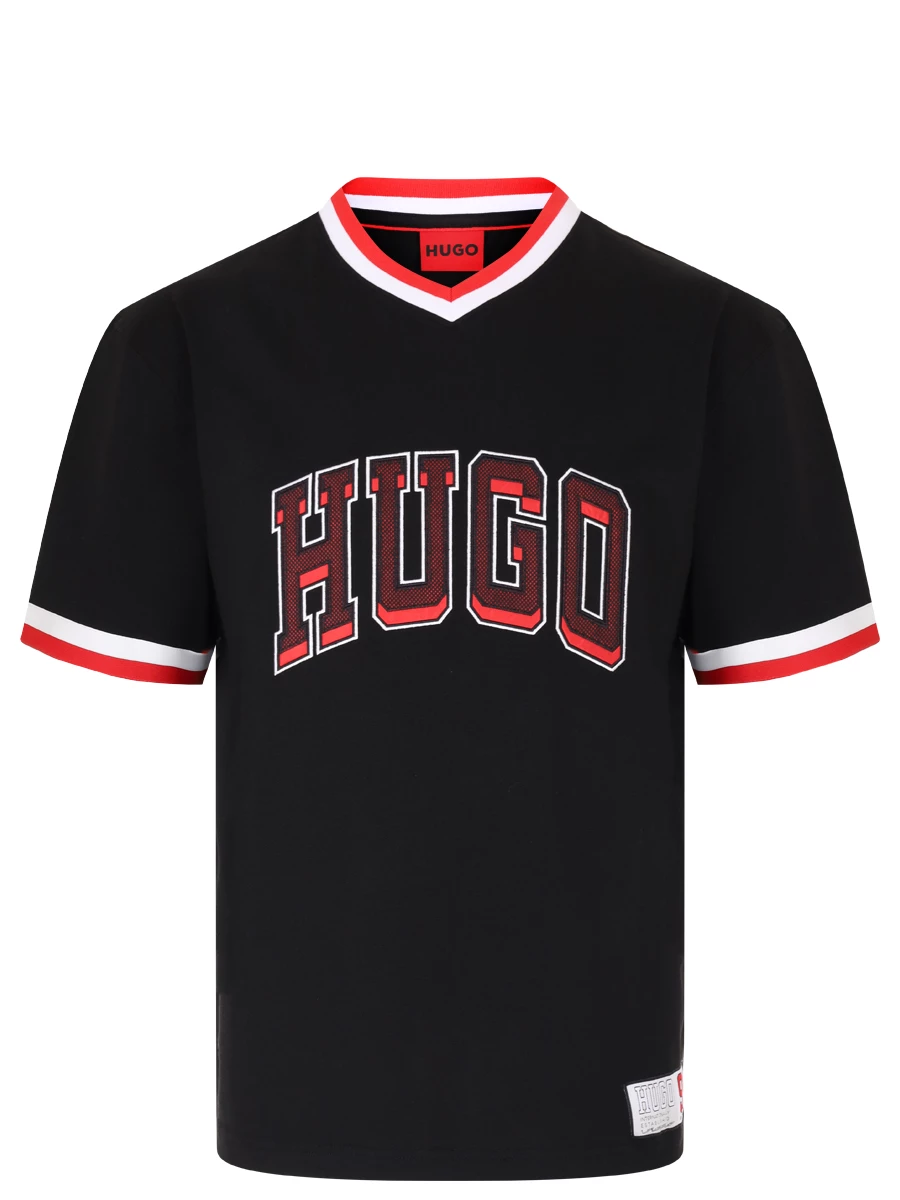 Футболка хлопковая HUGO 50510173/001, размер 46, цвет черный 50510173/001 - фото 1