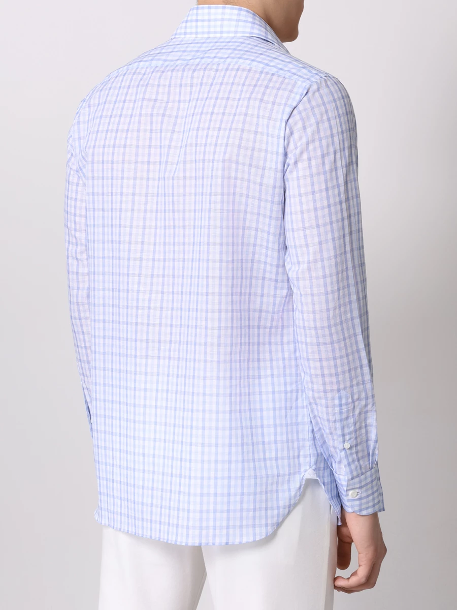 Рубашка Regular Fit хлопковая LUIGI BORRELLI SR54648/AZZURRO, размер 43, цвет голубой SR54648/AZZURRO - фото 3