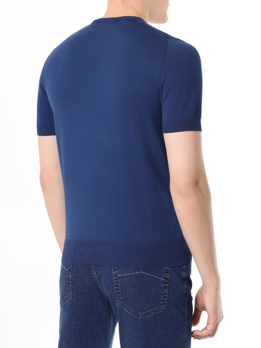 Футболка хлопковая GRAN  SASSO 57136/21810/581 Синий  Фото 3