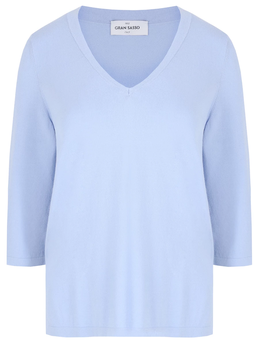 Пуловер из вискозы GRAN  SASSO 57214/24314/530, размер 44, цвет голубой