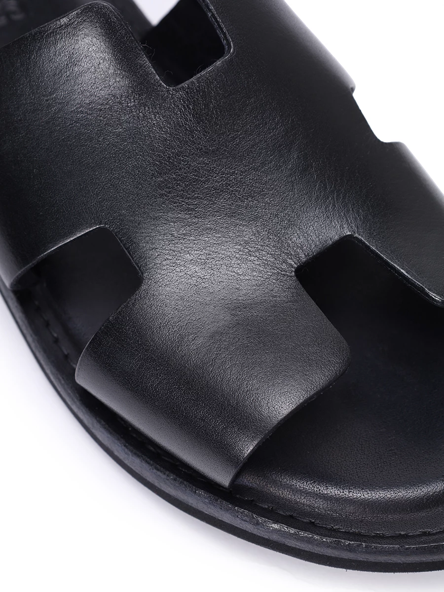 Сандалии кожаные BRECOS 11940 VITELLO NERO, размер 40, цвет черный - фото 5