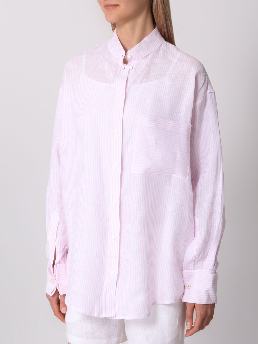 Рубашка льняная FORTE DEI MARMI COUTURE 24SF1105-N, размер 44, цвет розовый - фото 5